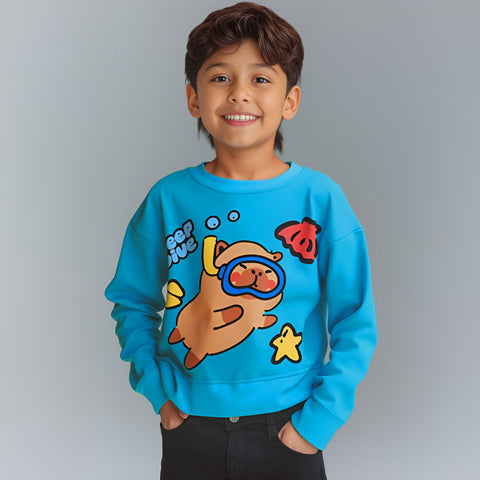 Capybara Blue Winter Tee