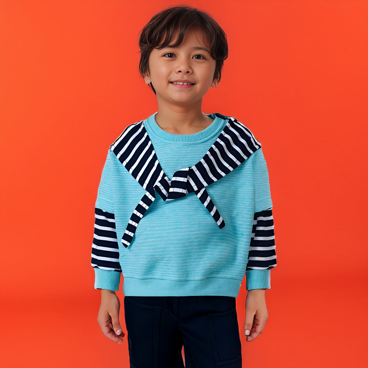 Retro Cozy Striped Sweater Tee 2 🧣✨