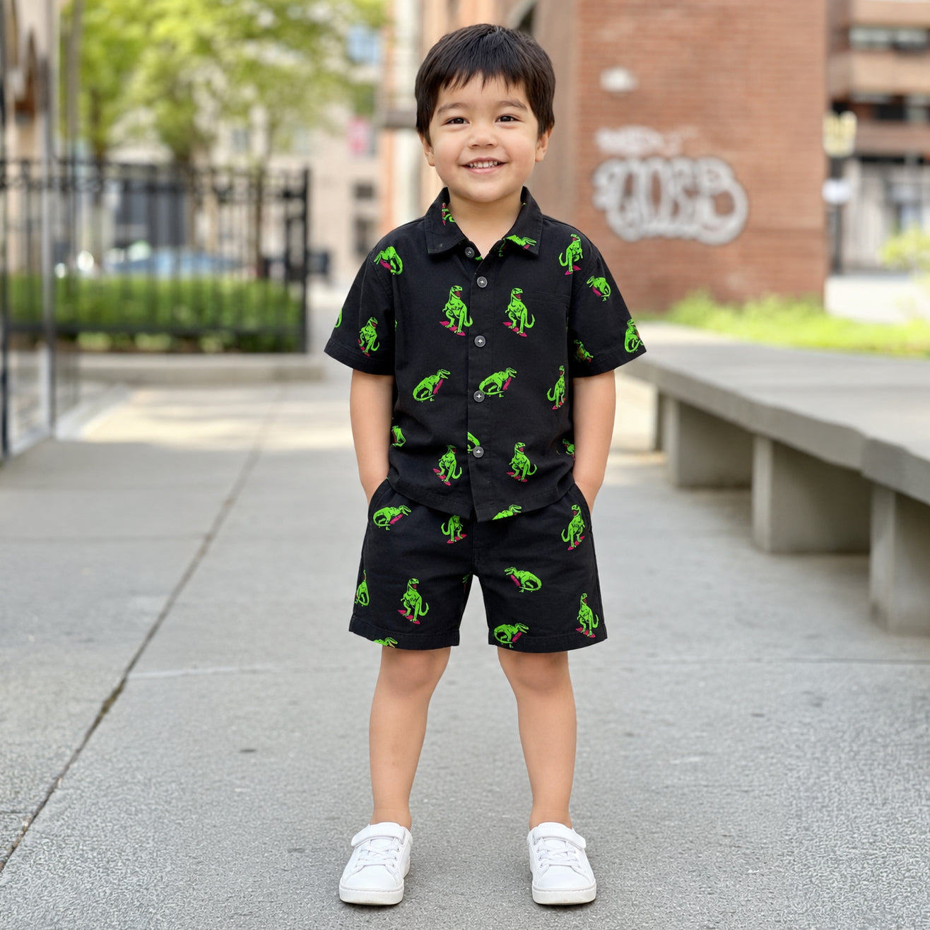 Dino Black Cord-Set
