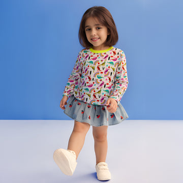 Coloured Dino World Tee