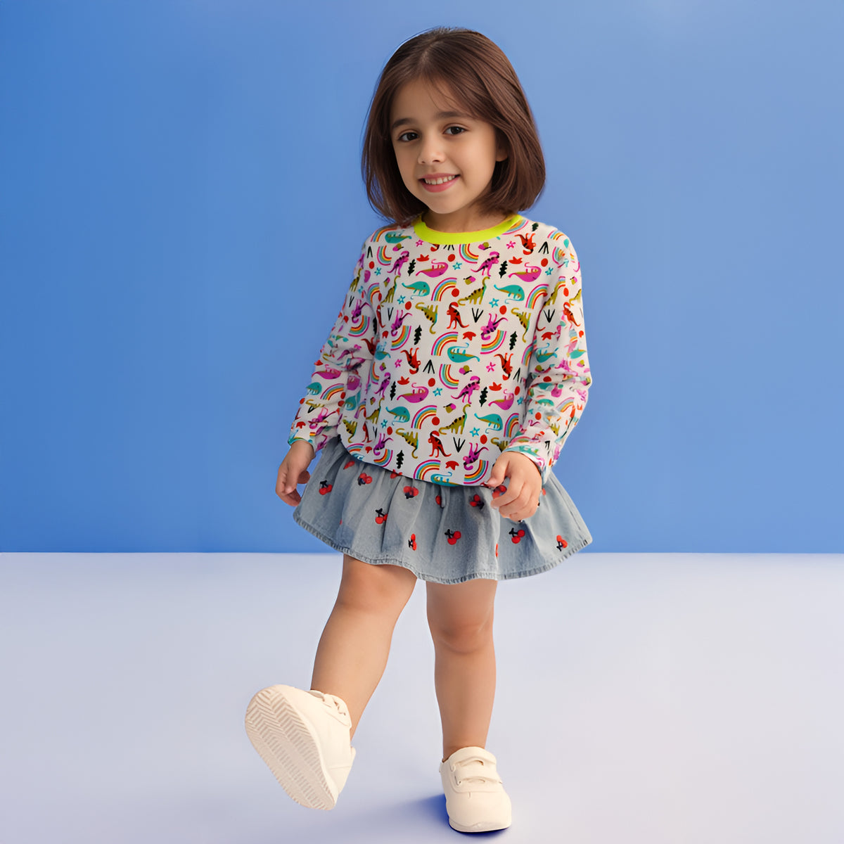 Coloured Dino World Tee