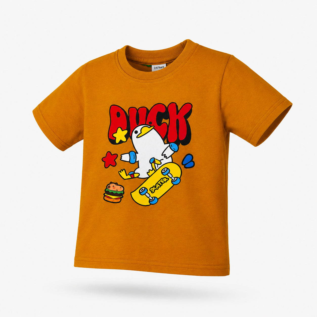 Skater Duck Mustard T-Shirt