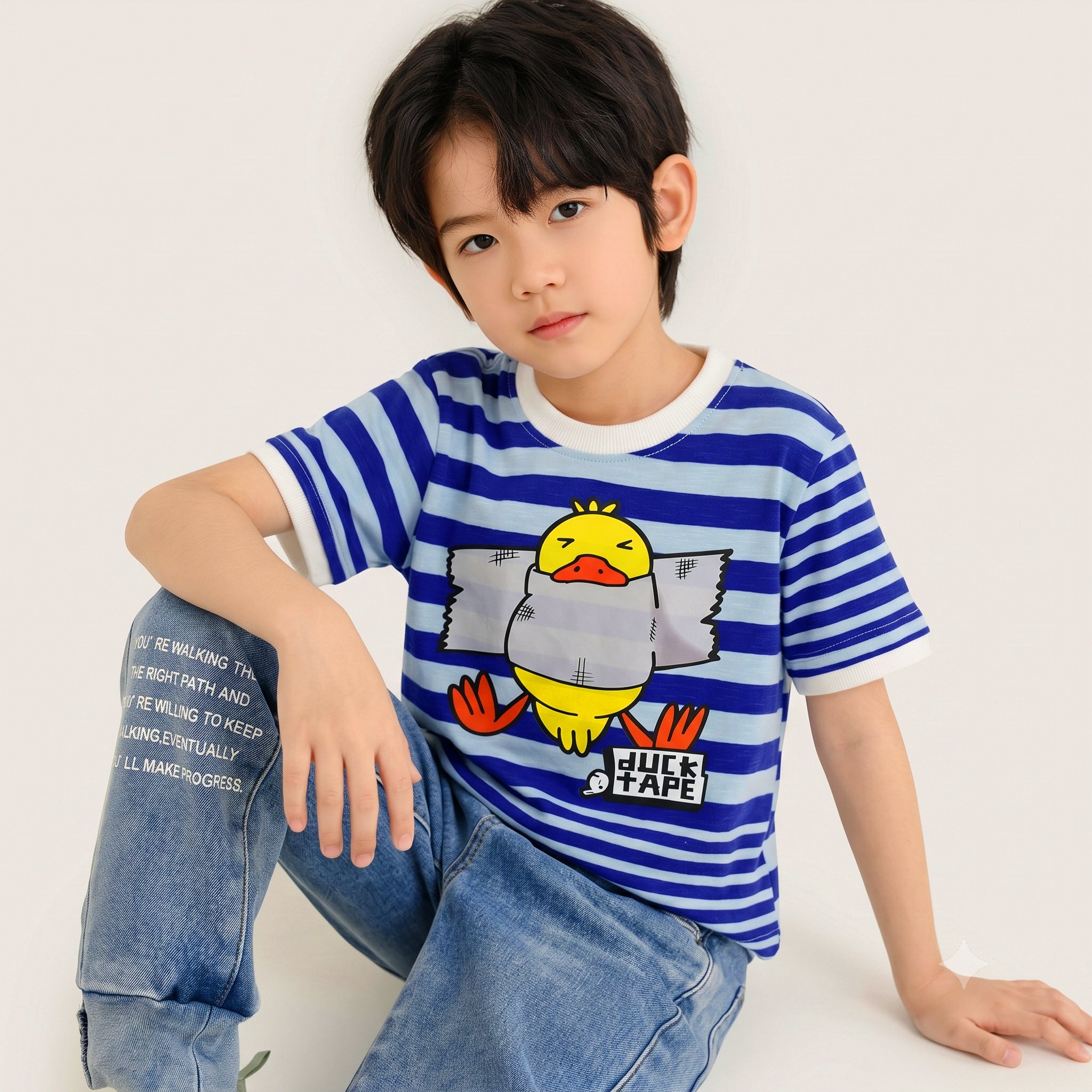 Duck Tape Blue Striped T-Shirt