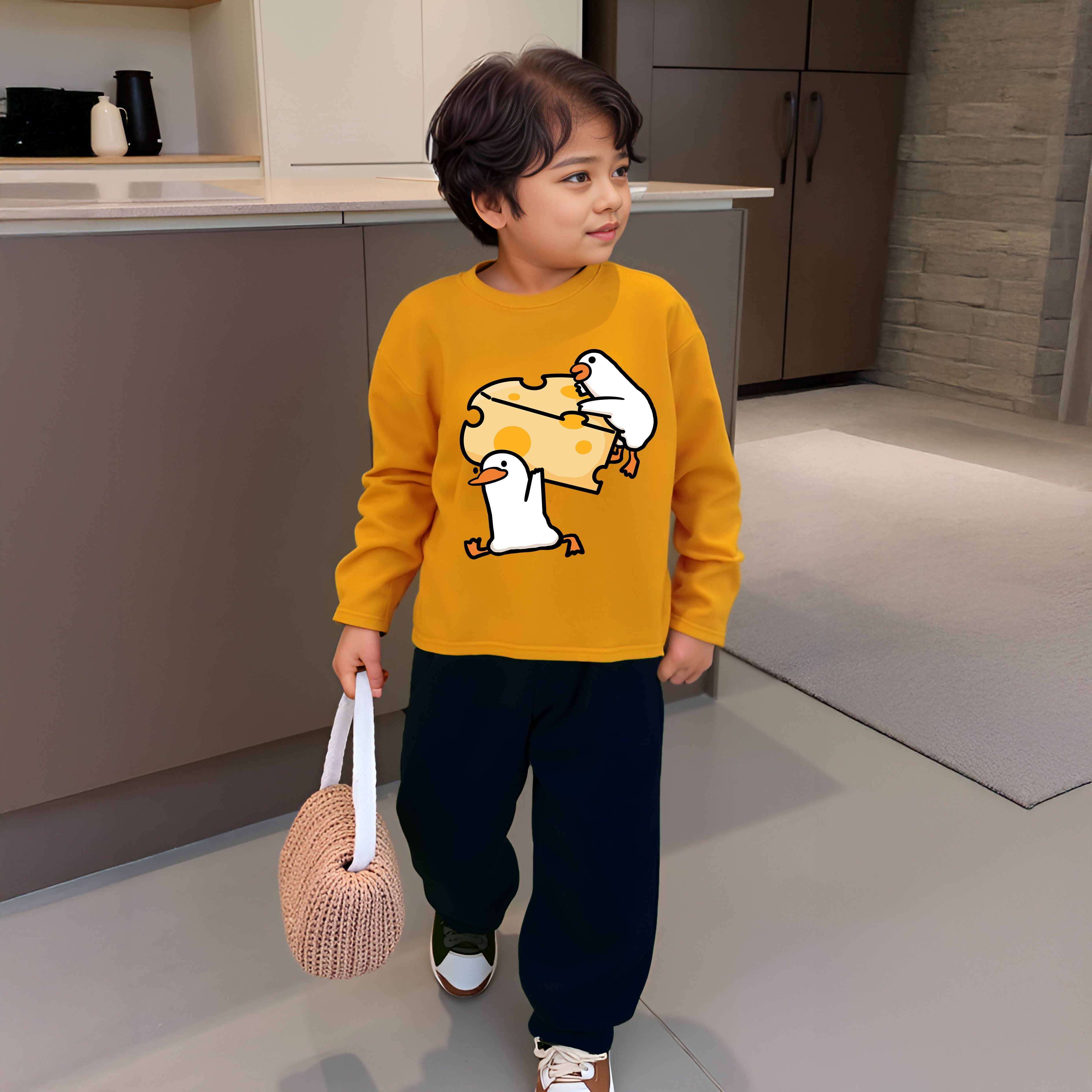 Go Geese And Cheese 🧀  Yellow Tee