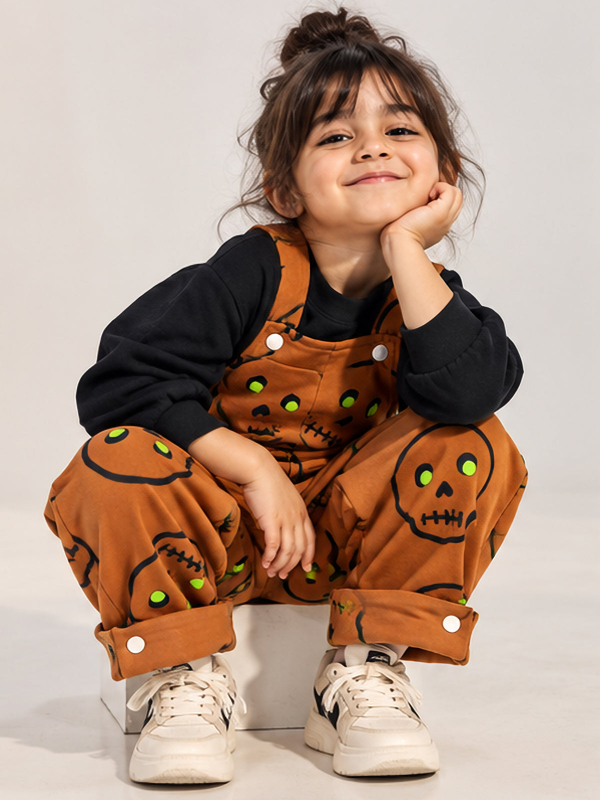 Popchie Monster Mischief Dungaree Cord-Set