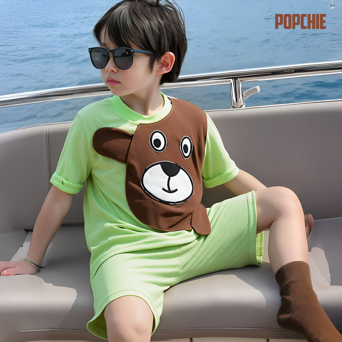 Hello Teddy 3d Cordset- Green