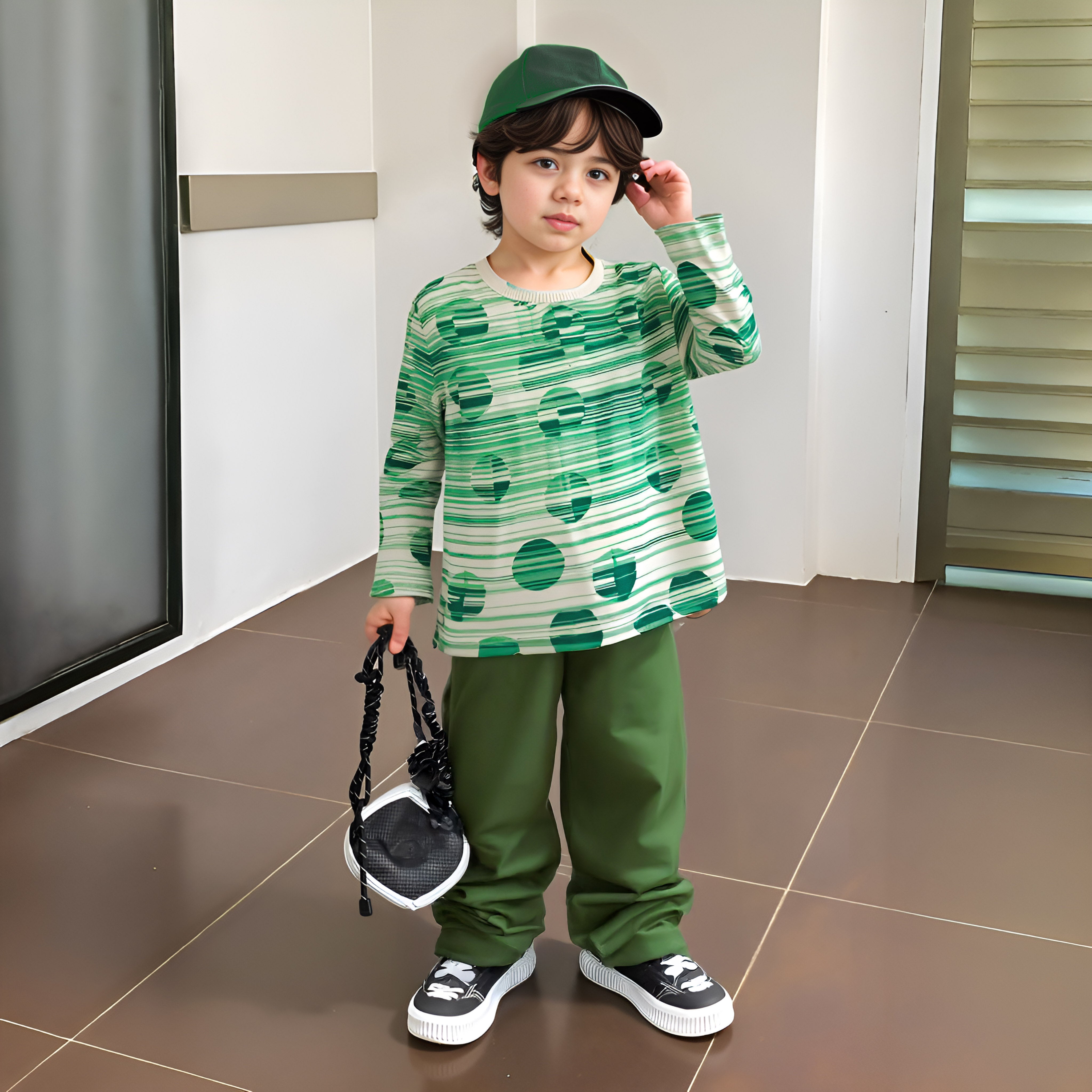 Green Orb Designer T-Shirt
