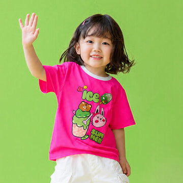 Summer Ice cream Neon Pink tee