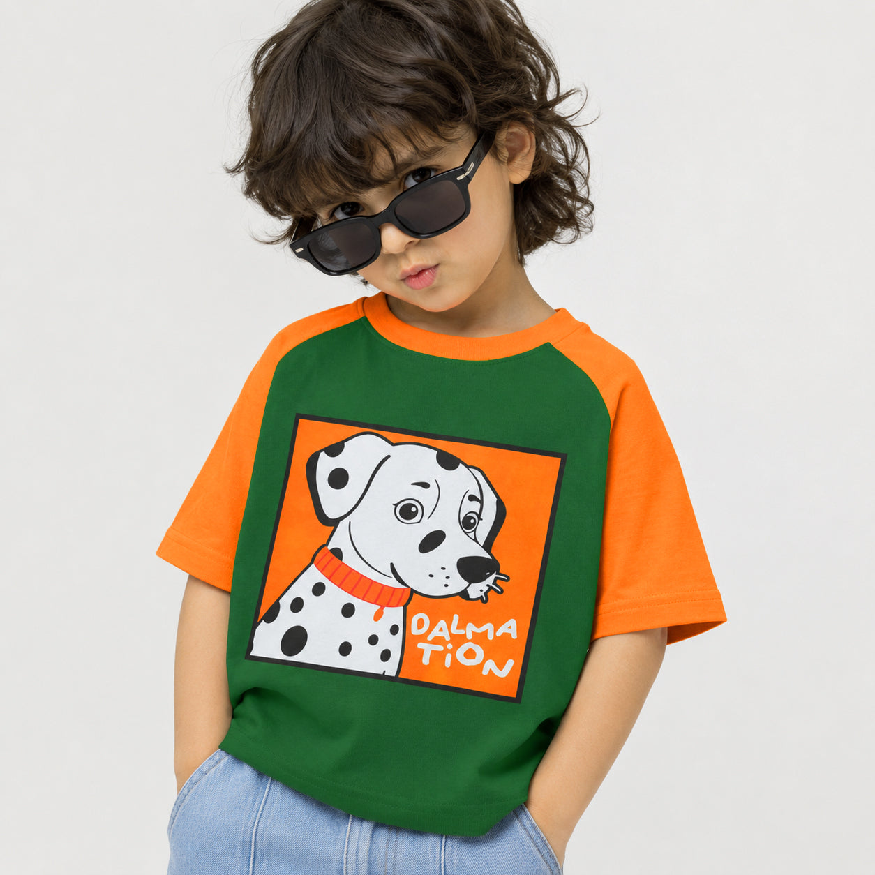 Dalmation New Bottle Green Orange Dual Shade Tee