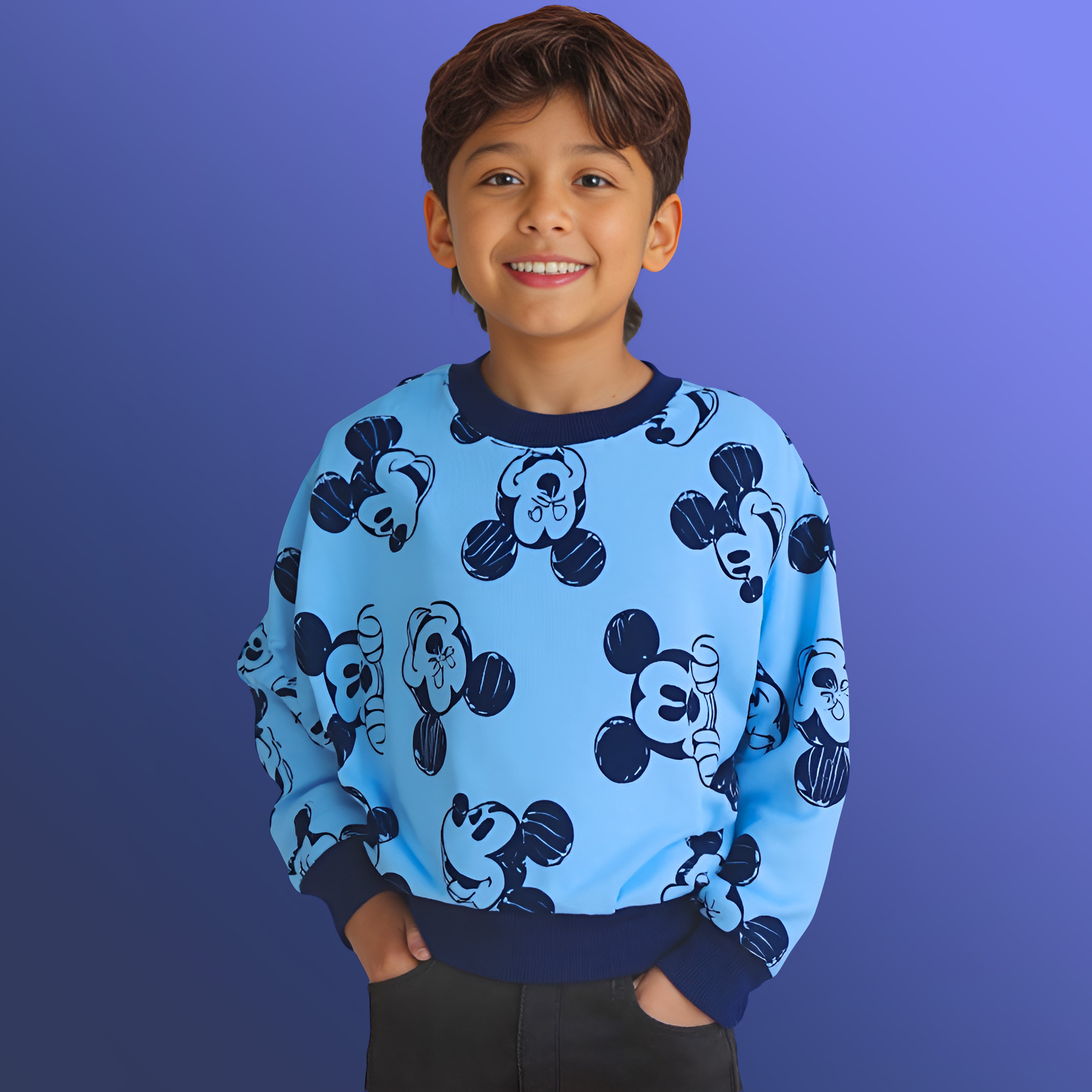 Micky Fleece Sweatshirt – Cozy Cartoon Edition 🐭🐱