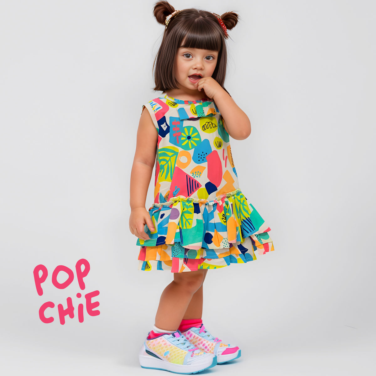 Modern Art Frill Dress