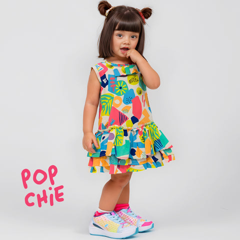 Modern Art Frill Dress