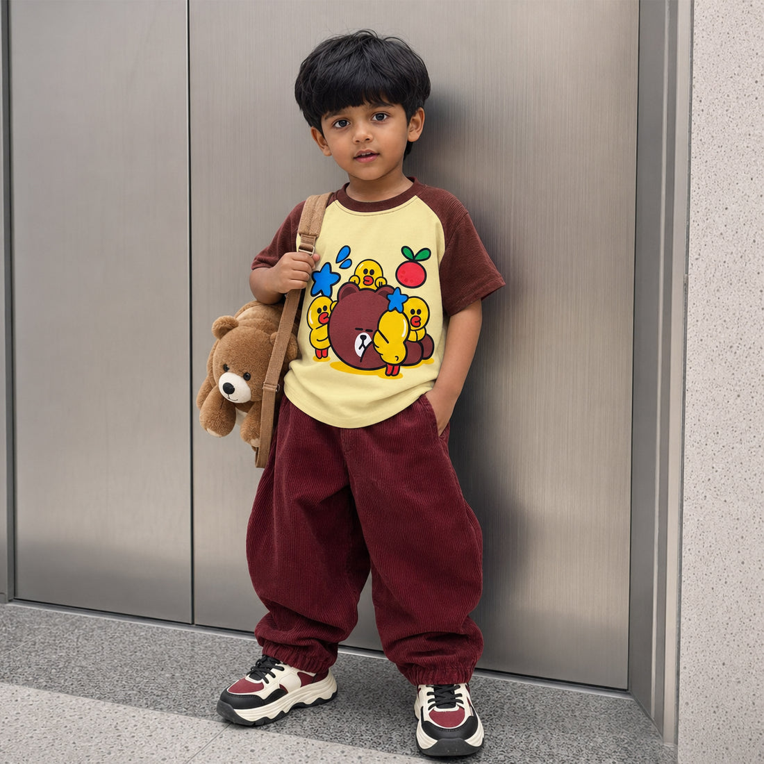 Muzzleberry Yellow Brown Tee
