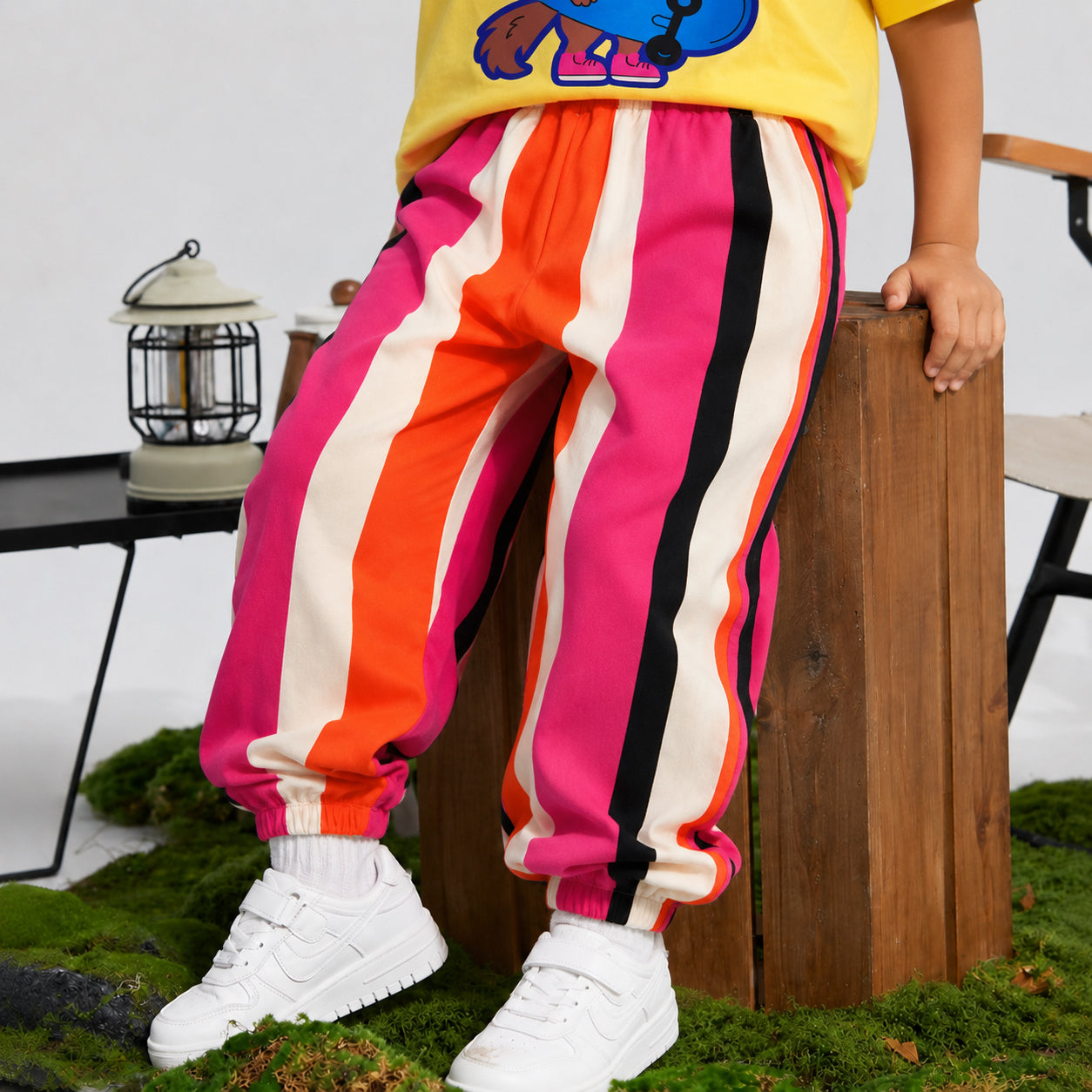Candy Striped Cuffed Joggers