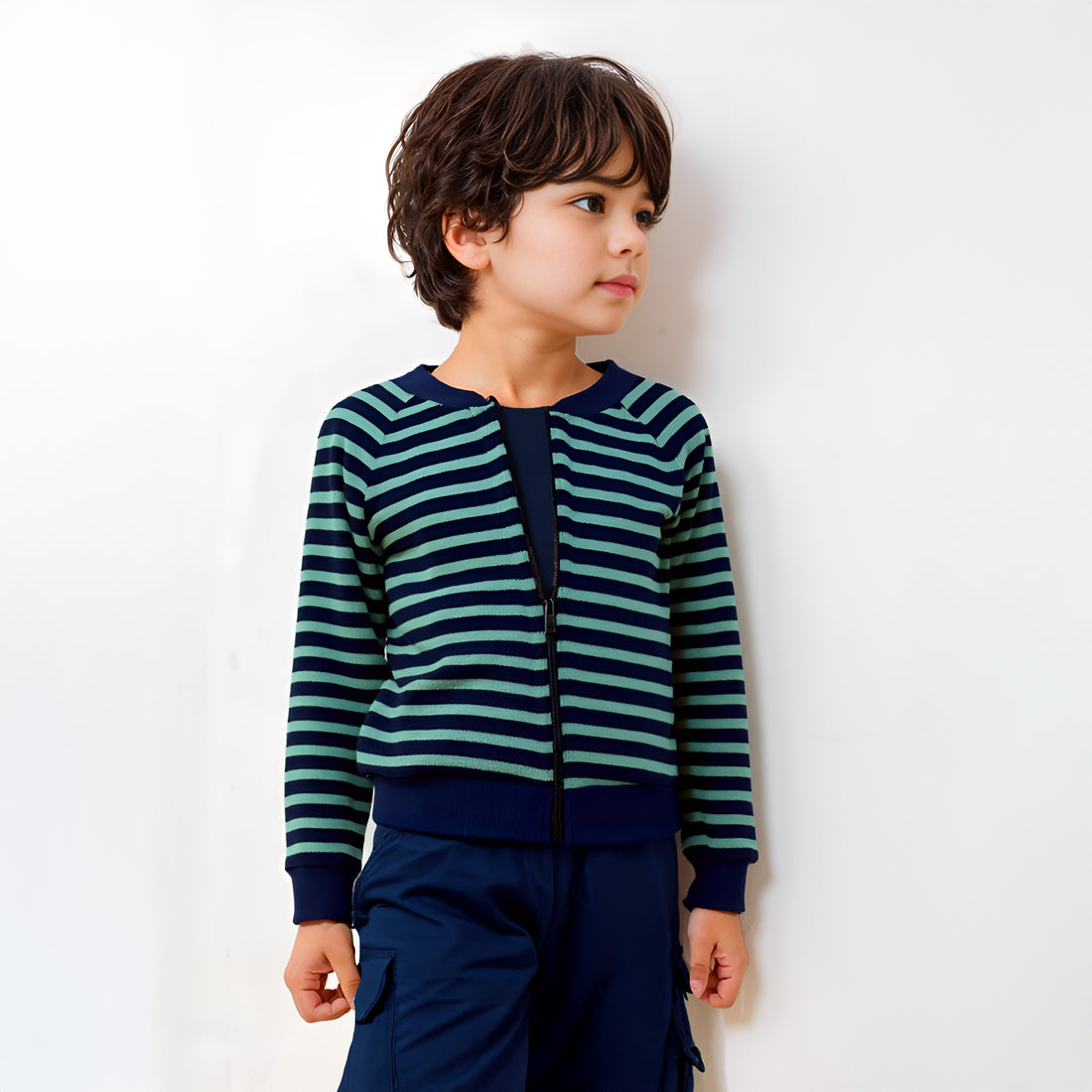 Green Stripes Shacket