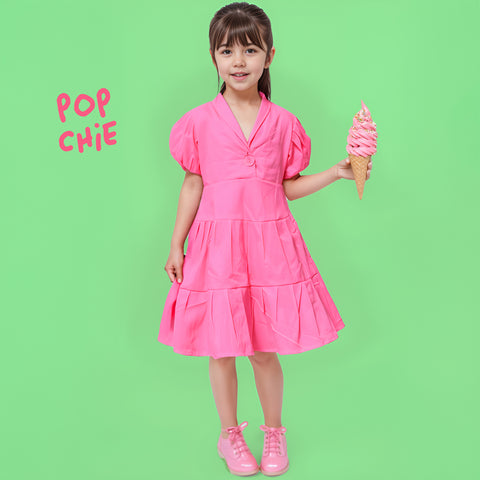 Neon Summer Dress - Pink