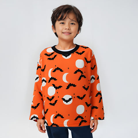 Midnight Bats Tee – Kids Halloween Edition 🎃