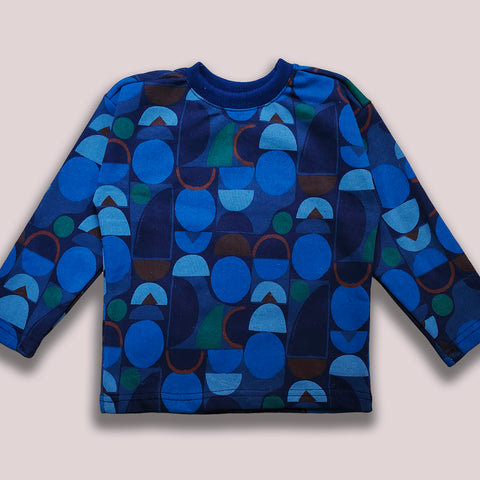 Blue Orbit Tee – Geometric Vibes for Cool Kids 🌙