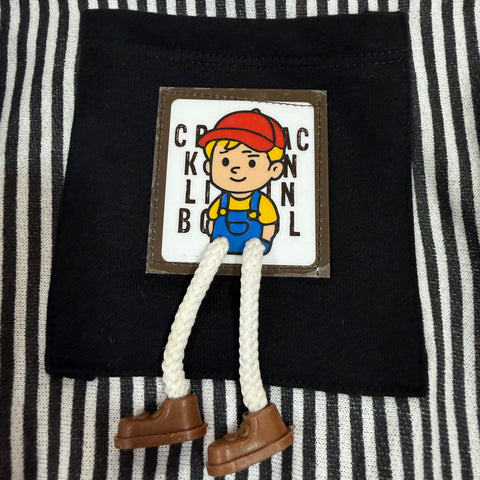 Tee Toy Combo - Black Stripes + Bottle