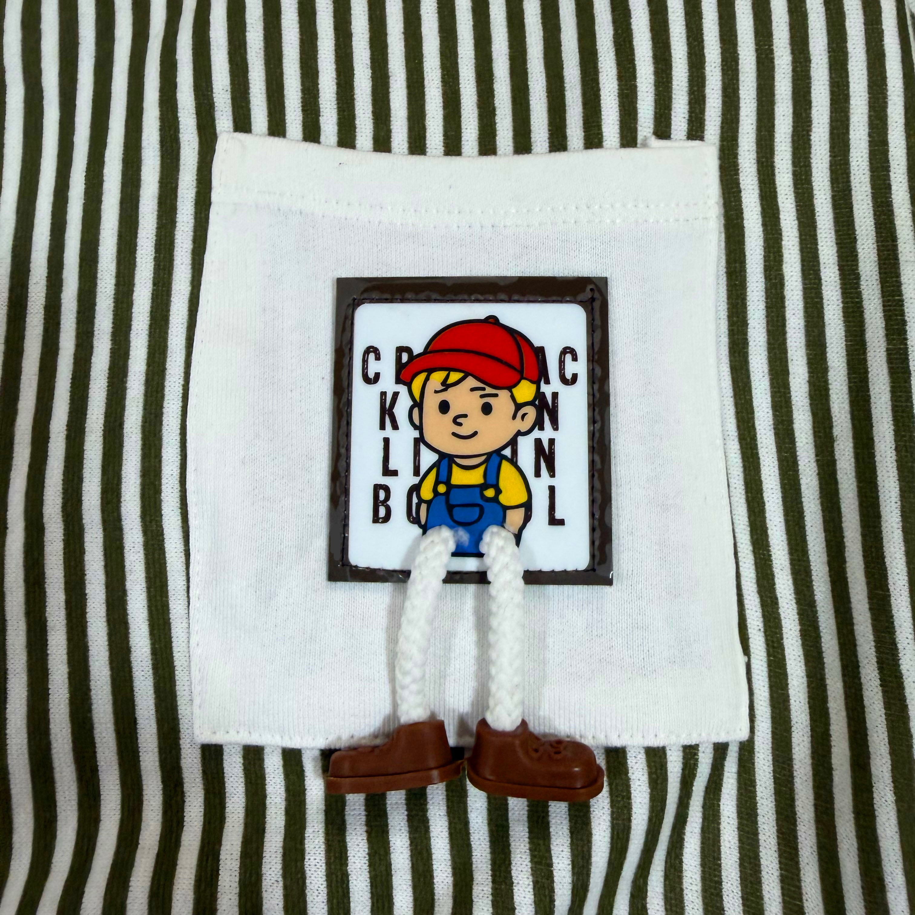 Tee Toy Combo - Olive Stripes + Bottle
