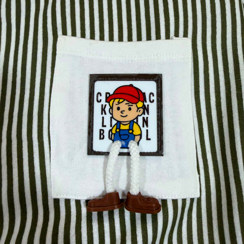 Tee Toy Combo - Olive Stripes + Bottle