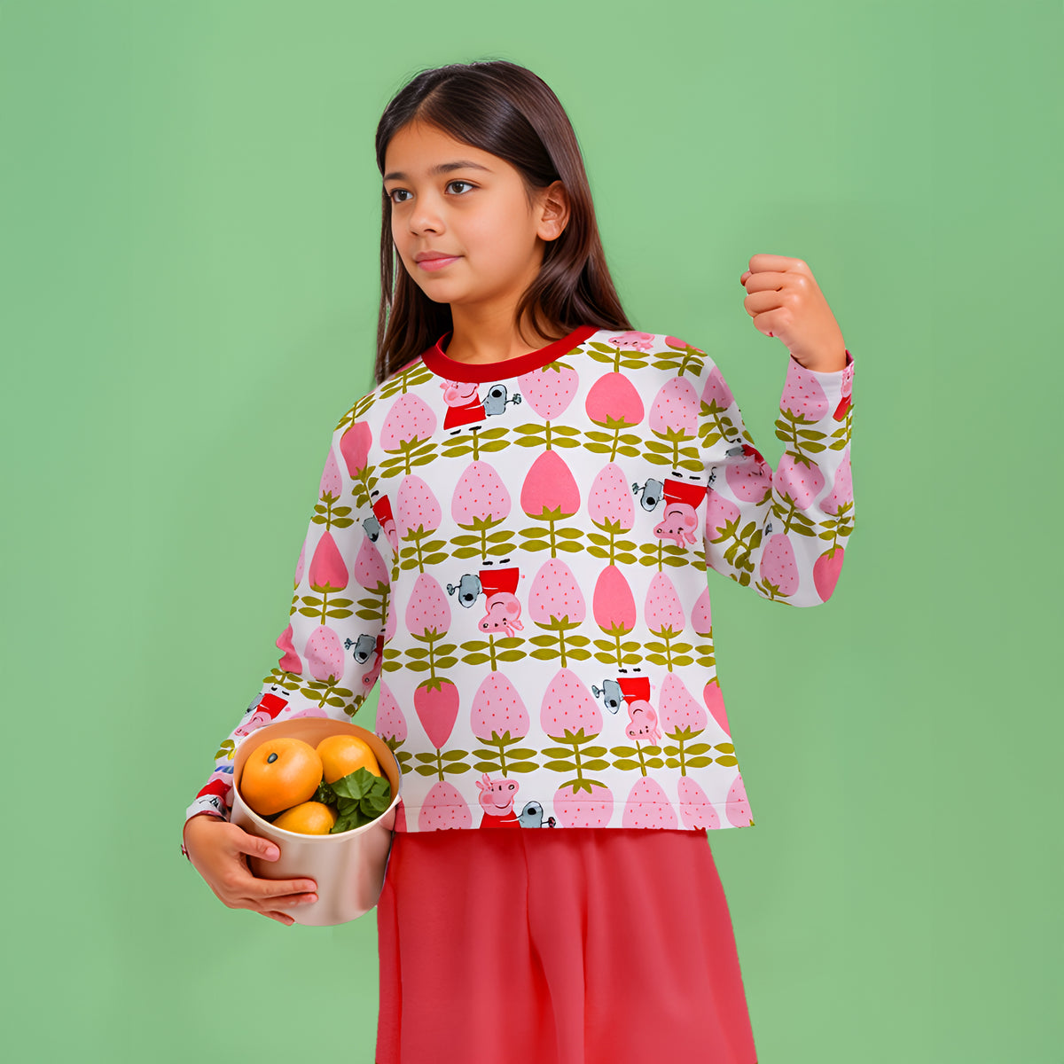 Strawberry Peepa Pig Tee