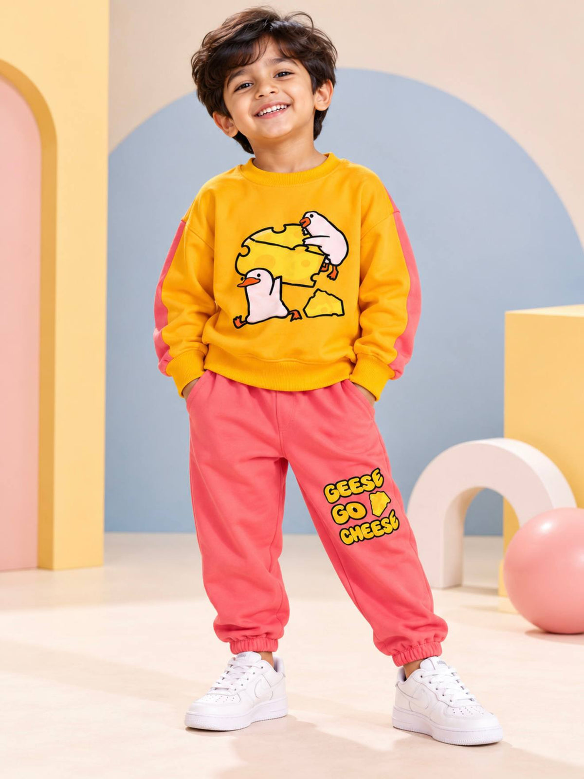 Cheesy Ducky Sweatshirt and Joggers - Cord Set