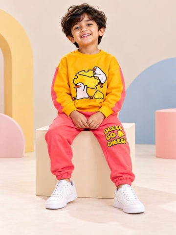 Cheesy Ducky Sweatshirt and Joggers - Cord Set