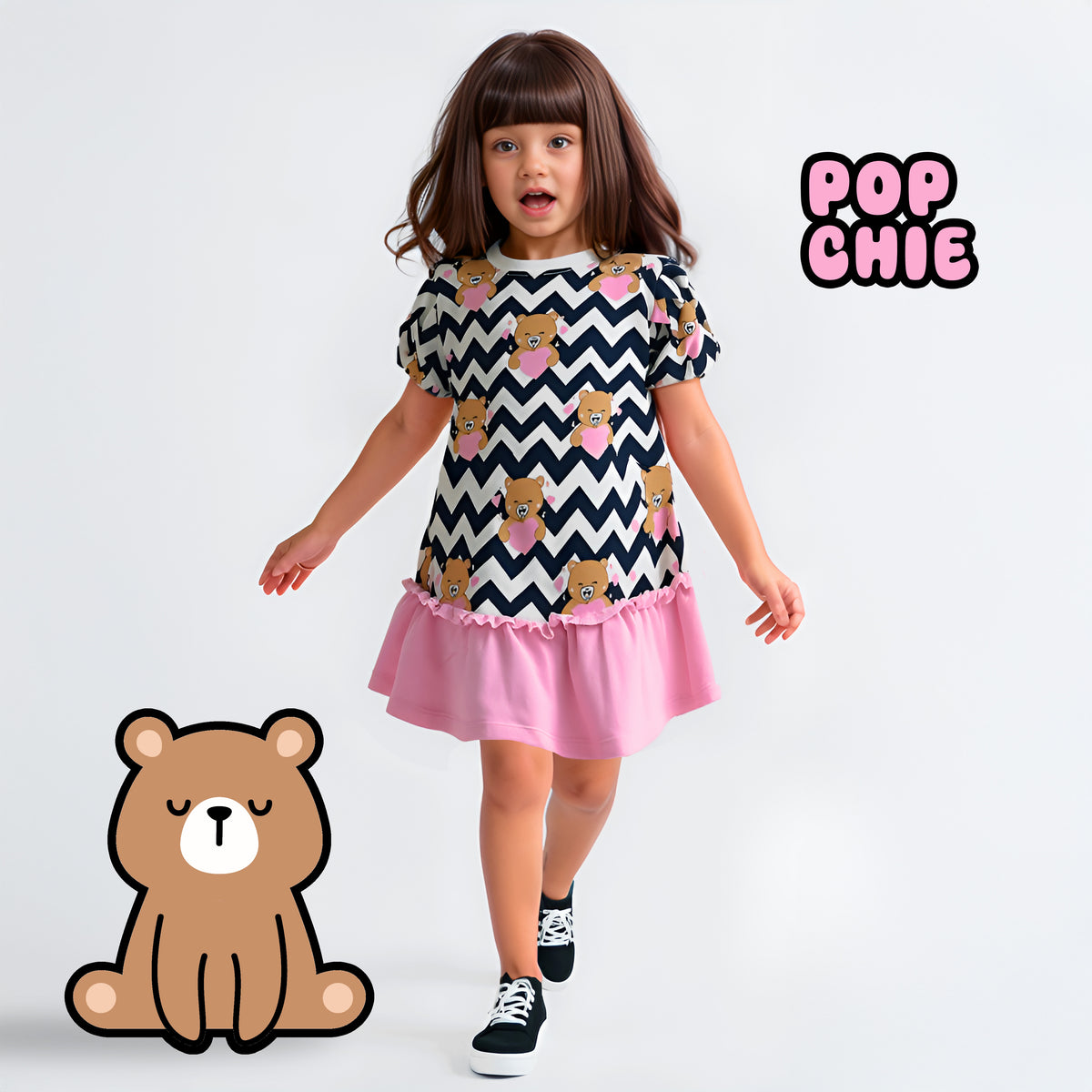 Wavy Hearts Frock Dress