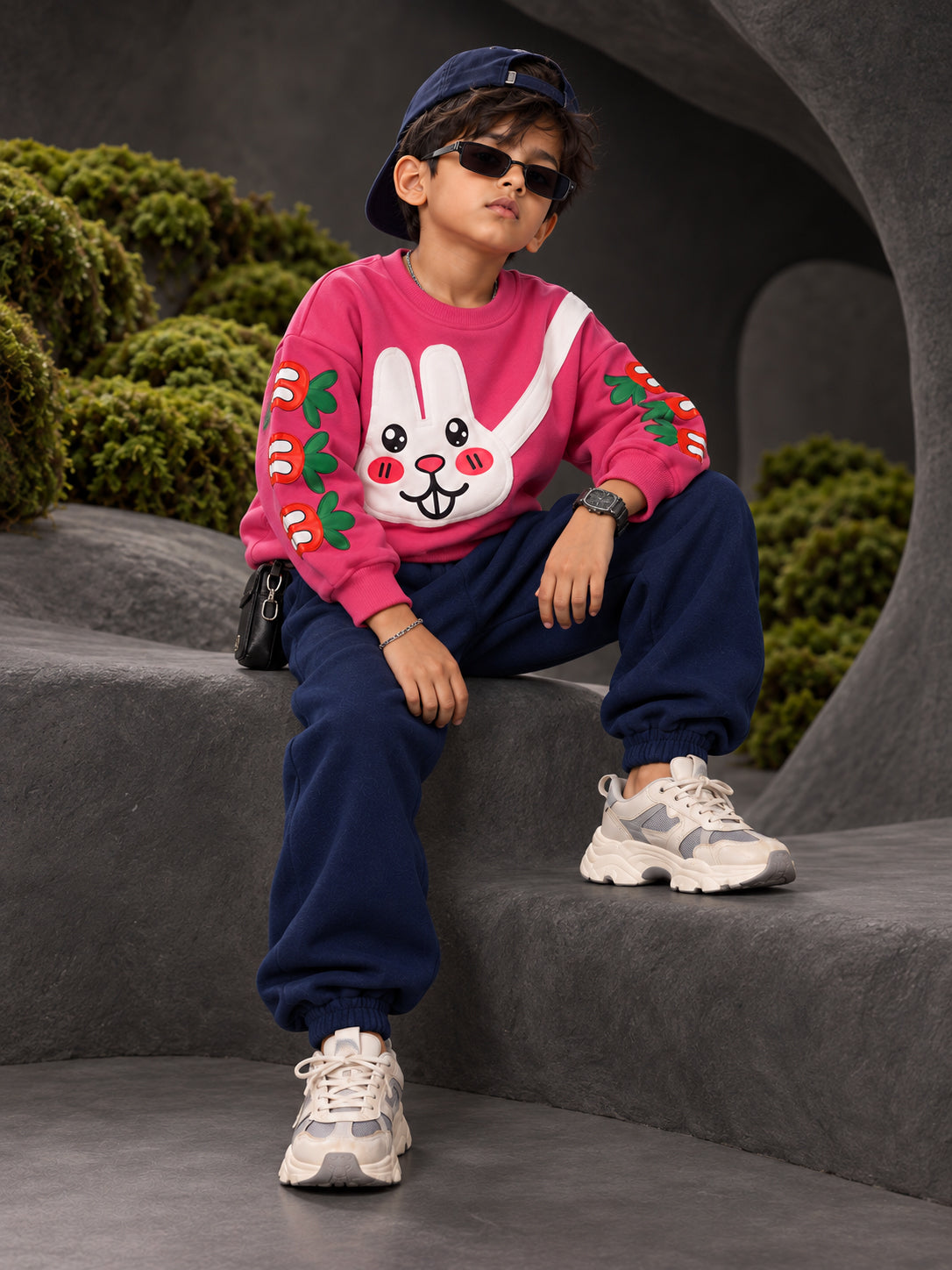 Pink Bunny Oversized Sweatshirt