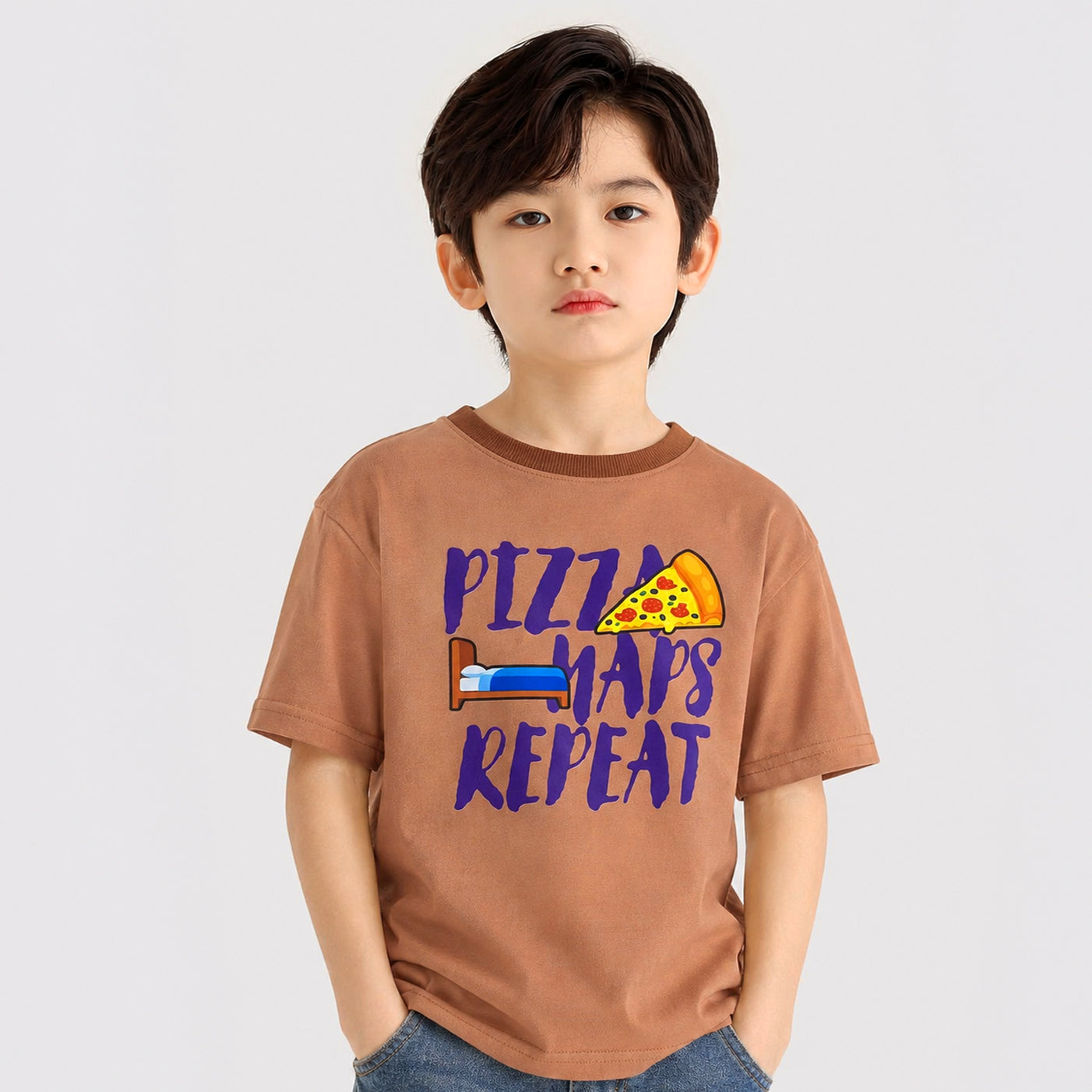 Pizza Brown Tee