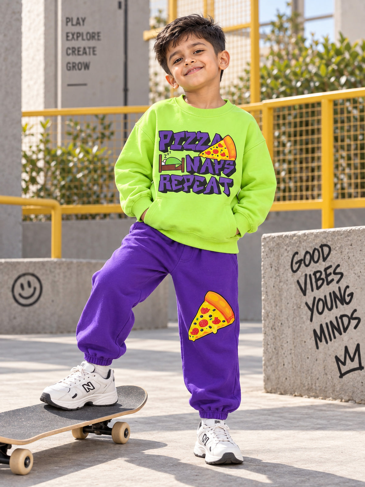 Pizza Oversized French Terry Co-ord Set