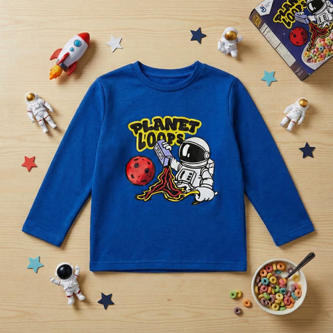 Planet Loops Blue Tee