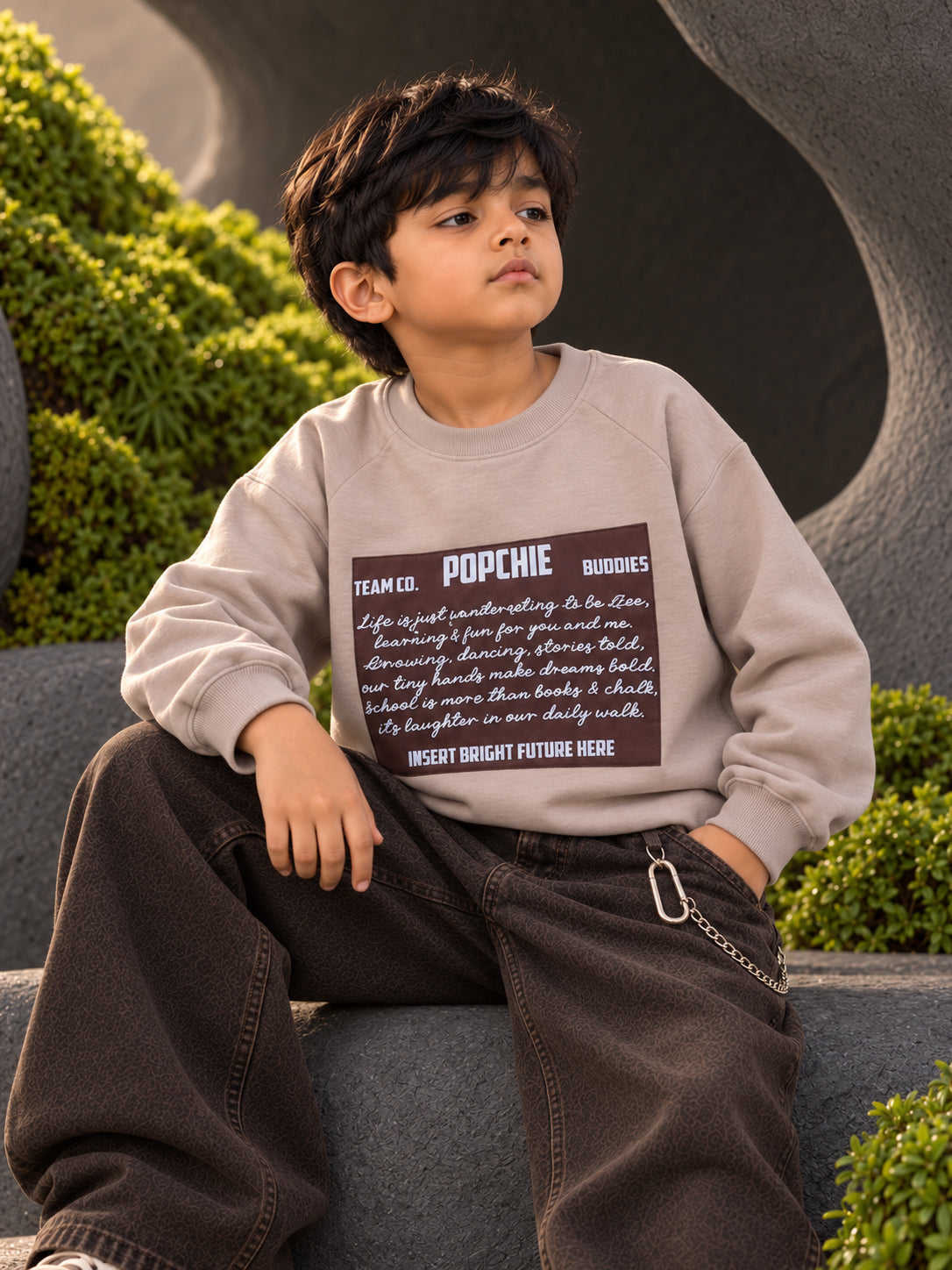 Popchie Buddies Fleece Oversized Sweatshirt