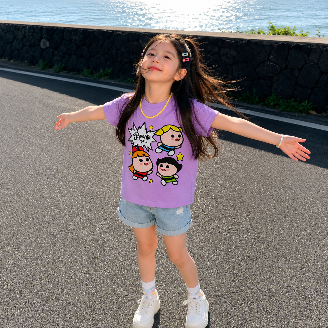 Power Puff Girls Purple Tee