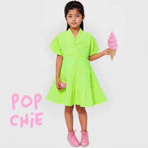 Neon Summer Dress - Green