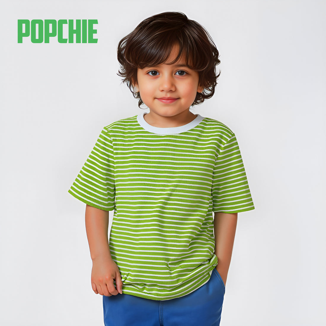 Green White Striped T-Shirt