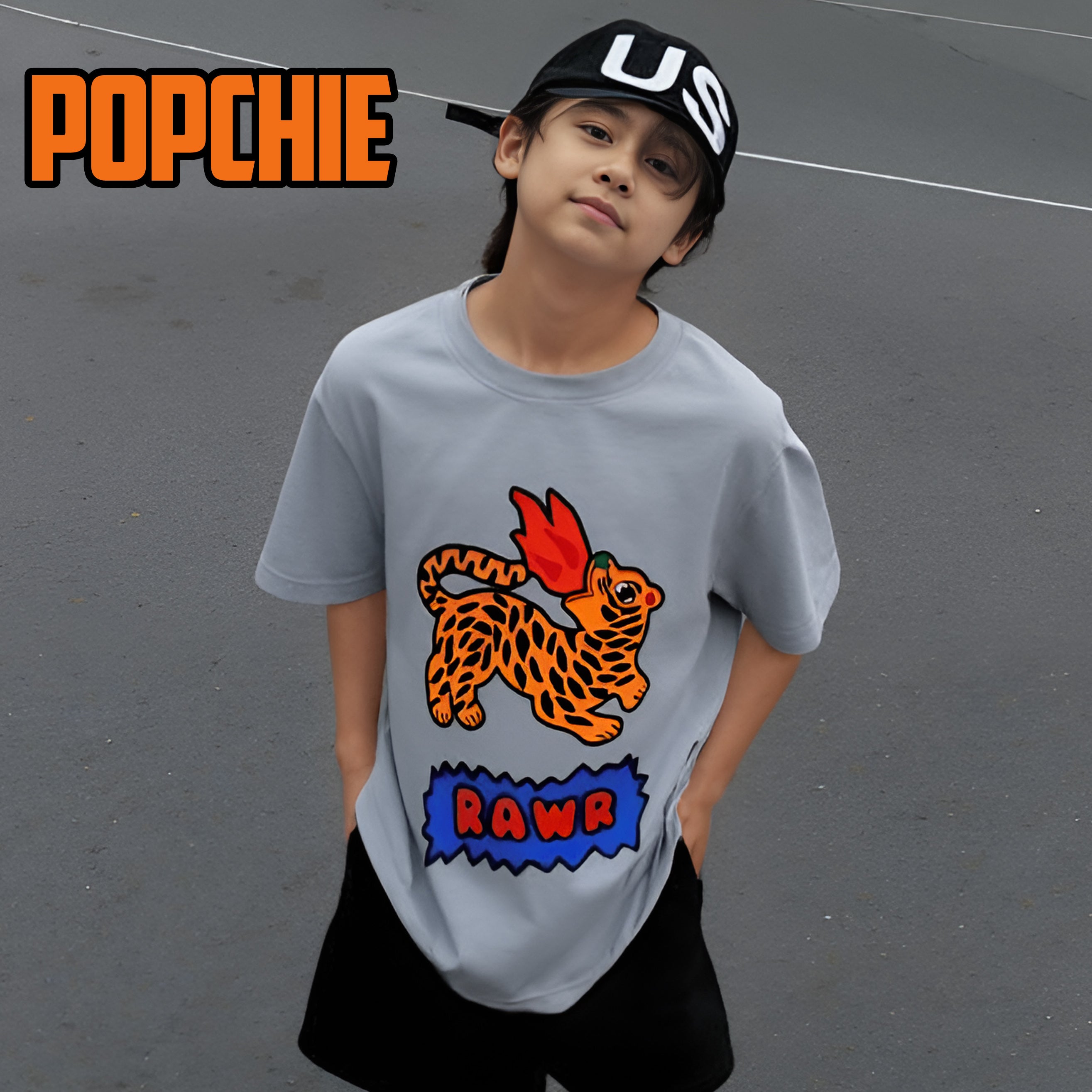 Rawr Tiger Grey T-Shirt