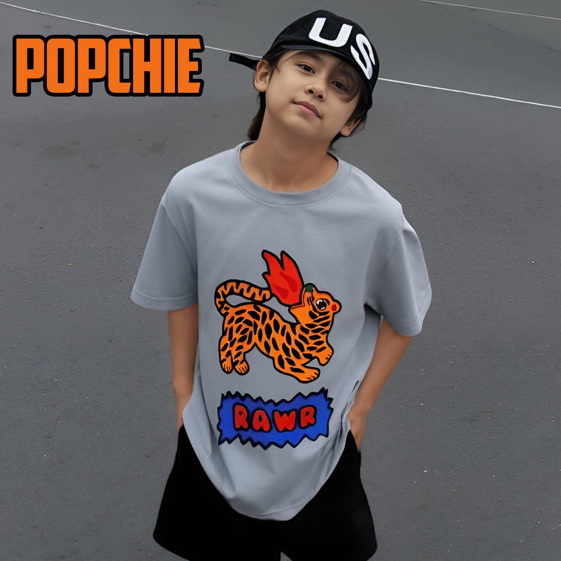 Rawr Tiger Grey T-Shirt