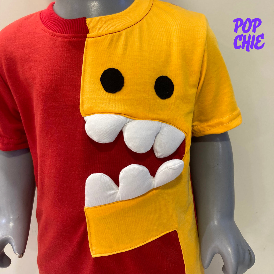 Monster Face Kids Set - Red Yellow