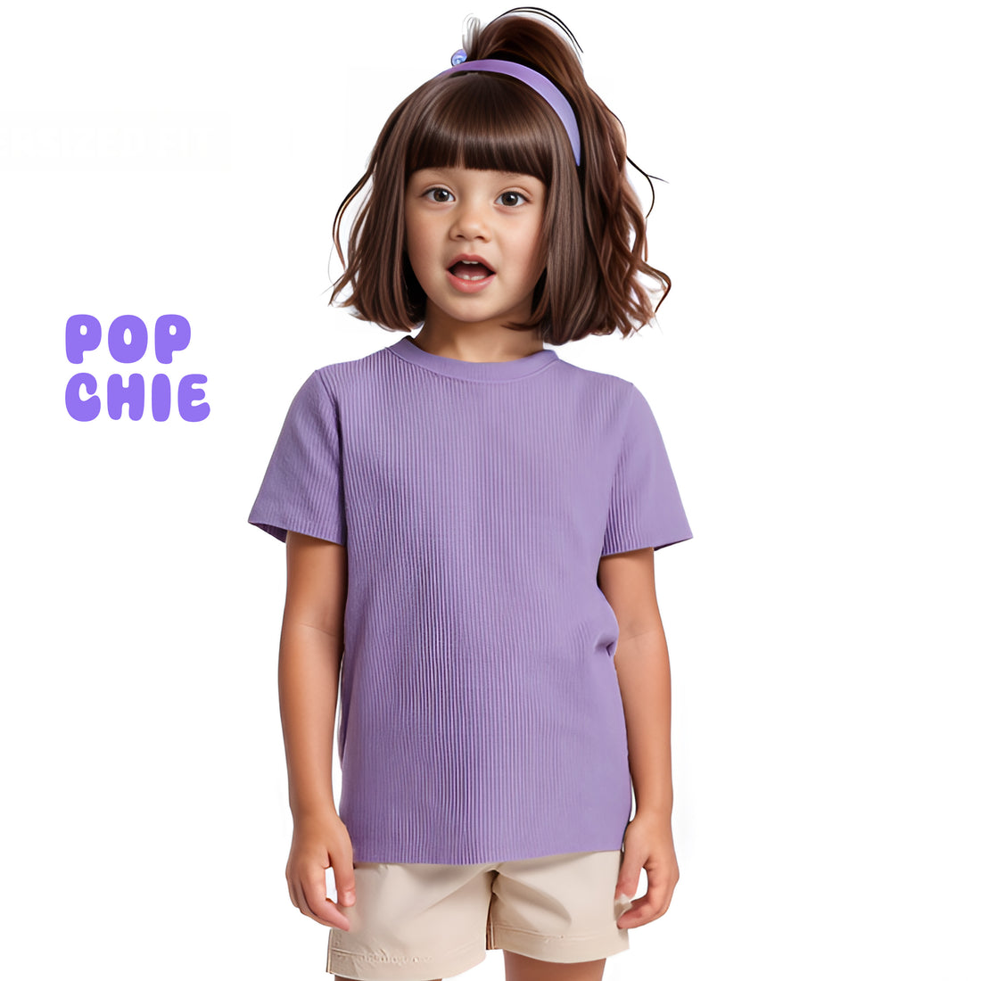 Purple Waffle Textured T-Shirt