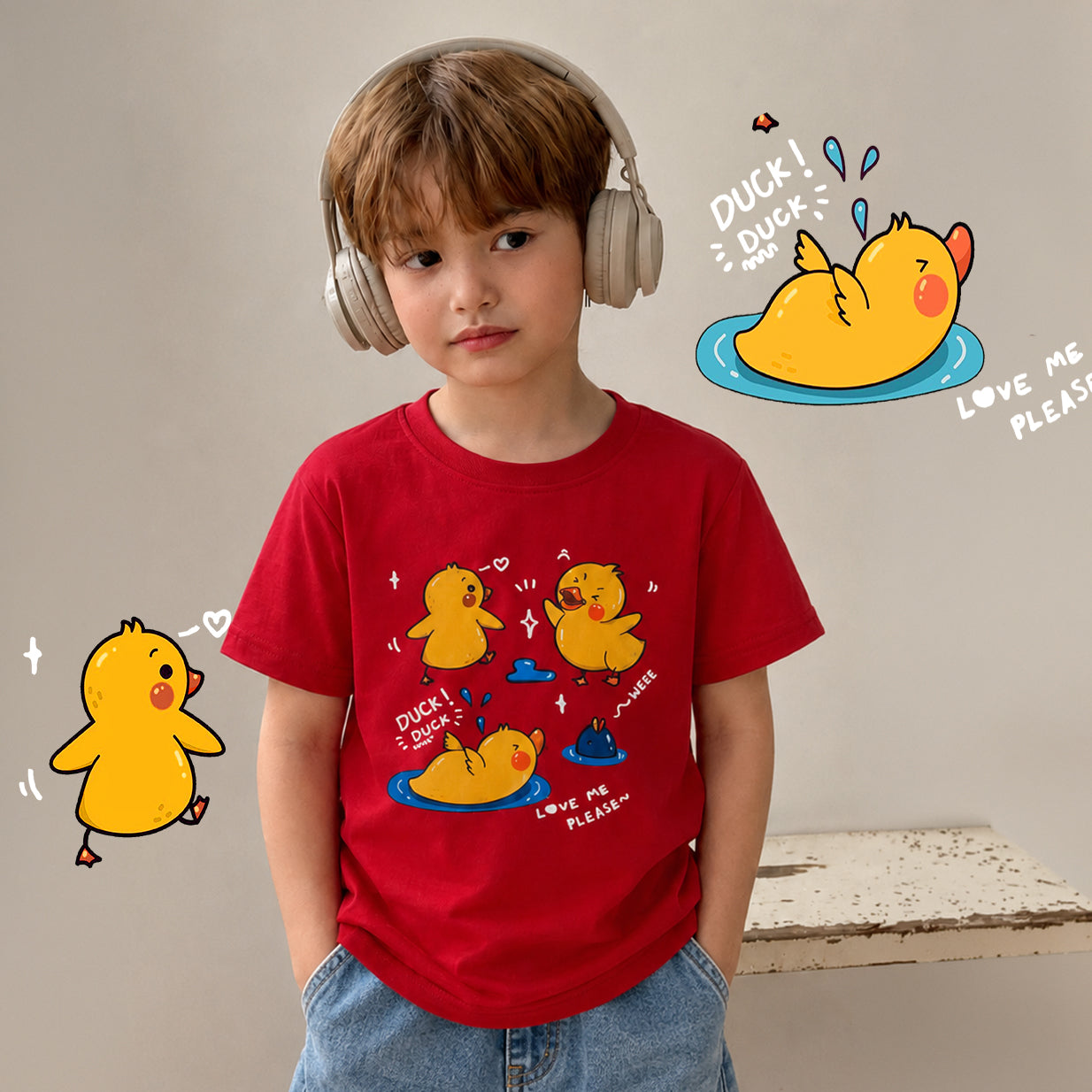 Lazy Ducks Red T-Shirt