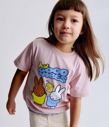 Happy Bunny Good Vibes Pink T-shirt