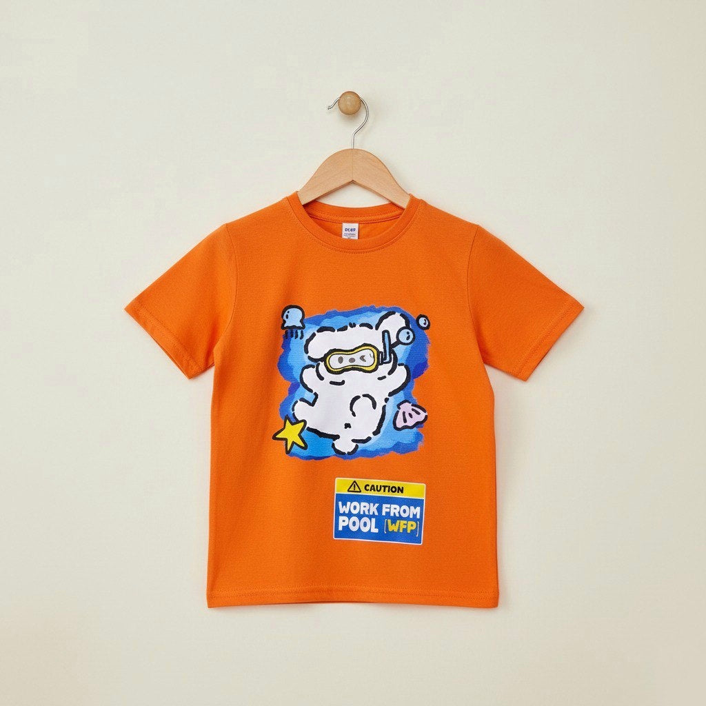 Work From Pool (WFP) Orange Tshirt