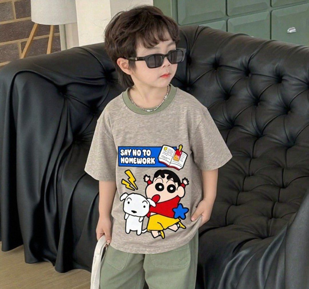 Cool Homework Rebel Tee – Fun Cartoon Kids T-Shirt