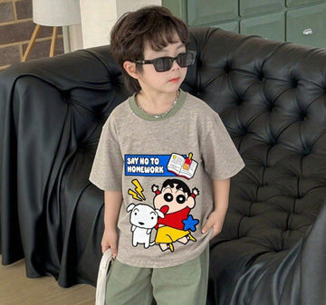 Cool Homework Rebel Tee – Fun Cartoon Kids T-Shirt