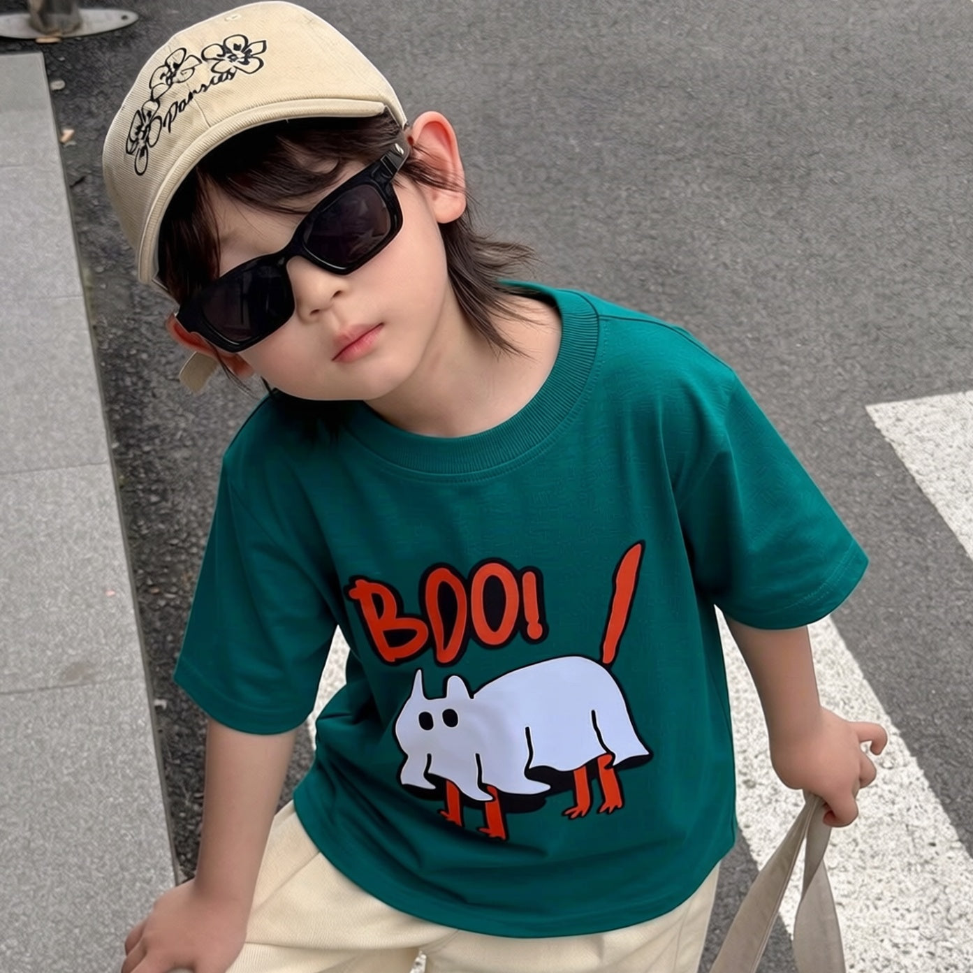 Boo! Sea Green Tee