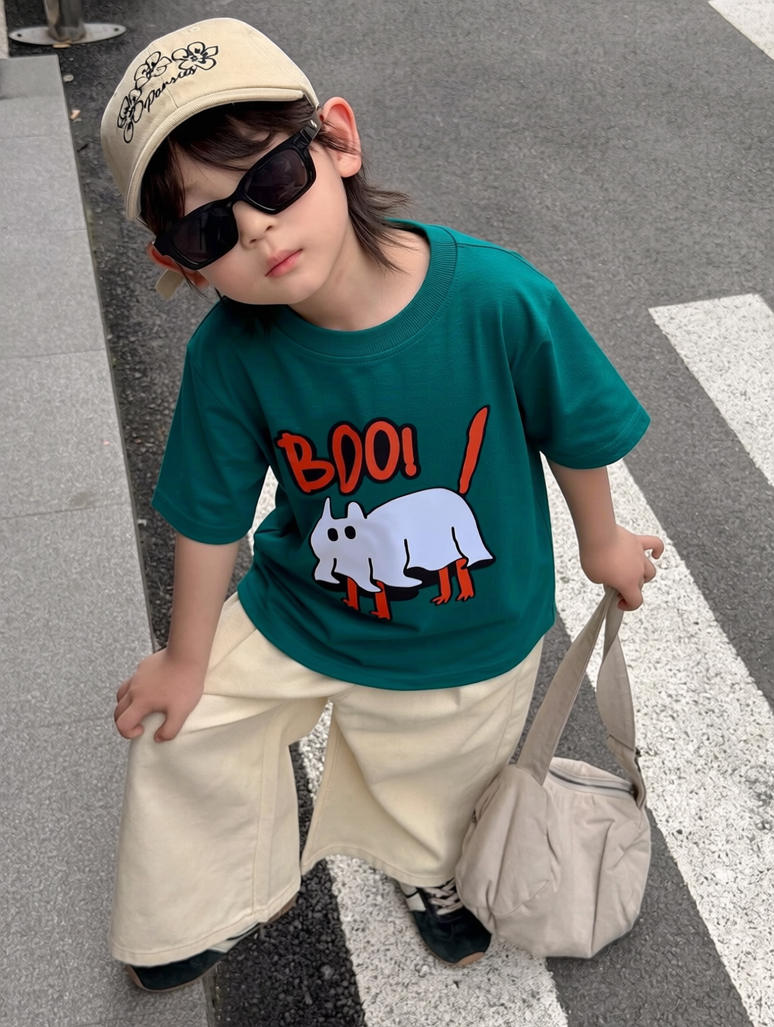Boo! Sea Green Tee