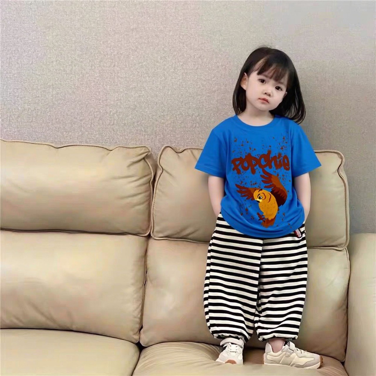 Popchie Owl 🦉 Blue Tee
