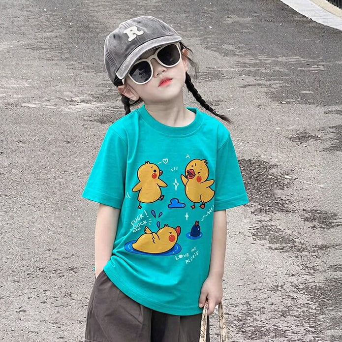 Swimming Duck 🦆 Light Pastel Green Tee
